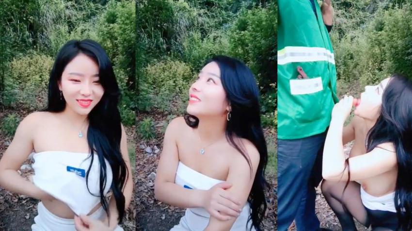 ACG经典-极品爆乳美娇娘户外公园勾引绿化大叔 假装记者要求互动倒贴钱还能干穴爆菊